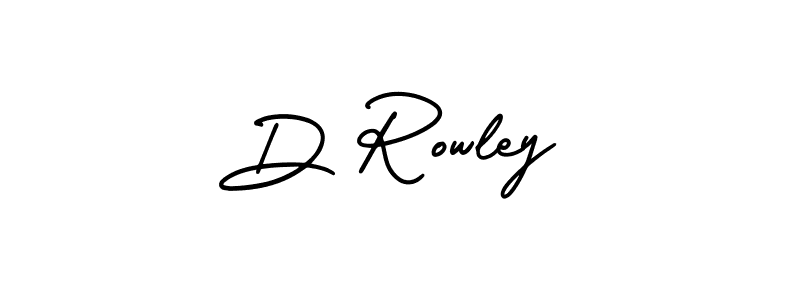 Make a beautiful signature design for name D Rowley. With this signature (AmerikaSignatureDemo-Regular) style, you can create a handwritten signature for free. D Rowley signature style 3 images and pictures png