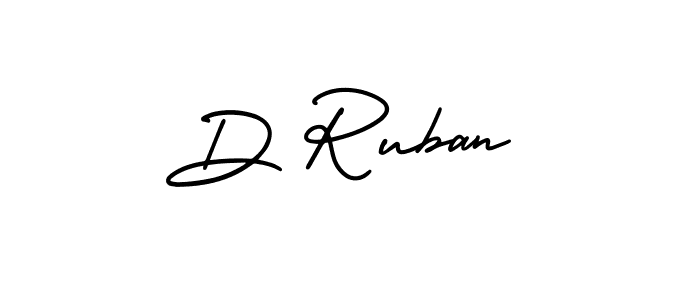 AmerikaSignatureDemo-Regular is a professional signature style that is perfect for those who want to add a touch of class to their signature. It is also a great choice for those who want to make their signature more unique. Get D Ruban name to fancy signature for free. D Ruban signature style 3 images and pictures png