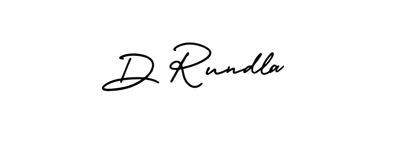 Design your own signature with our free online signature maker. With this signature software, you can create a handwritten (AmerikaSignatureDemo-Regular) signature for name D Rundla. D Rundla signature style 3 images and pictures png