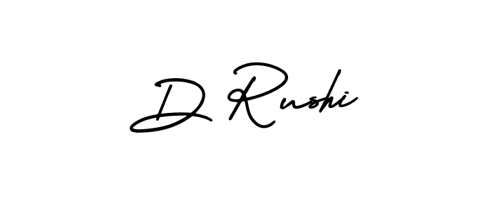 How to make D Rushi signature? AmerikaSignatureDemo-Regular is a professional autograph style. Create handwritten signature for D Rushi name. D Rushi signature style 3 images and pictures png