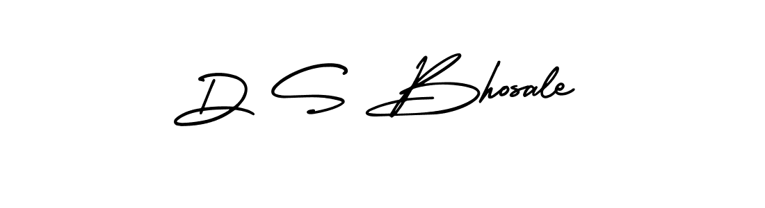 How to make D S Bhosale name signature. Use AmerikaSignatureDemo-Regular style for creating short signs online. This is the latest handwritten sign. D S Bhosale signature style 3 images and pictures png