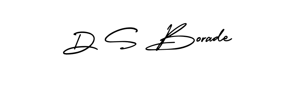 You should practise on your own different ways (AmerikaSignatureDemo-Regular) to write your name (D S Borade) in signature. don't let someone else do it for you. D S Borade signature style 3 images and pictures png