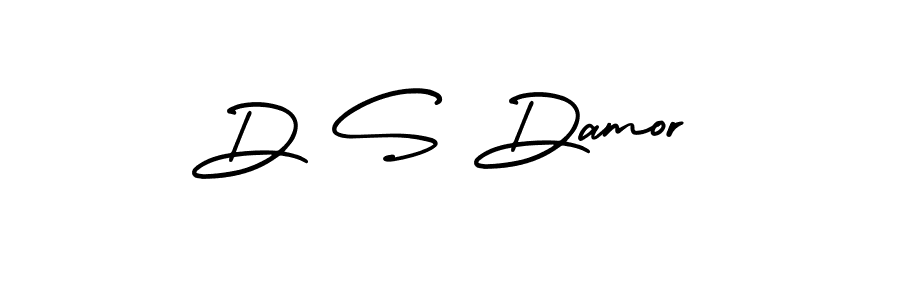 Create a beautiful signature design for name D S Damor. With this signature (AmerikaSignatureDemo-Regular) fonts, you can make a handwritten signature for free. D S Damor signature style 3 images and pictures png