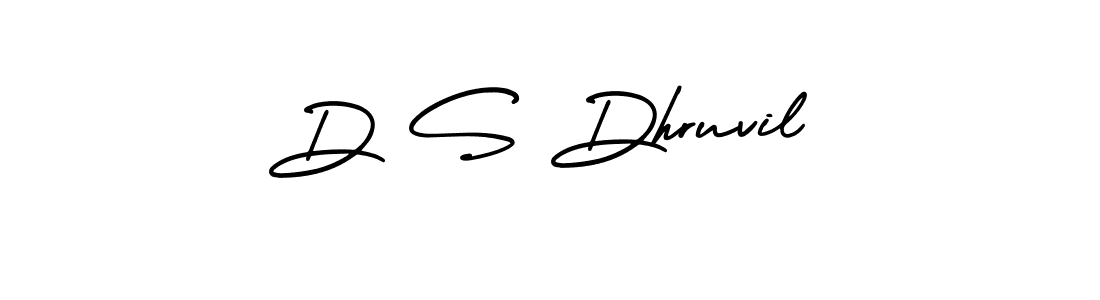 How to make D S Dhruvil name signature. Use AmerikaSignatureDemo-Regular style for creating short signs online. This is the latest handwritten sign. D S Dhruvil signature style 3 images and pictures png