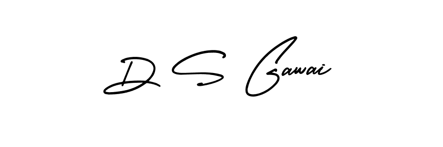 Make a beautiful signature design for name D S Gawai. With this signature (AmerikaSignatureDemo-Regular) style, you can create a handwritten signature for free. D S Gawai signature style 3 images and pictures png