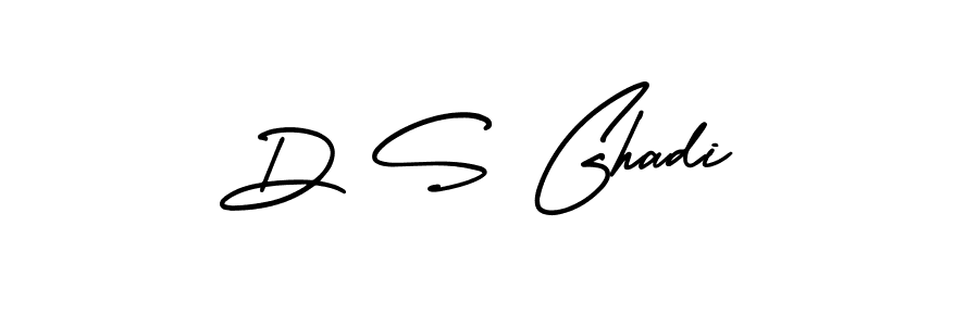 How to make D S Ghadi signature? AmerikaSignatureDemo-Regular is a professional autograph style. Create handwritten signature for D S Ghadi name. D S Ghadi signature style 3 images and pictures png