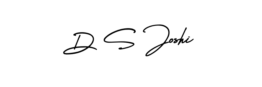 How to make D S Joshi name signature. Use AmerikaSignatureDemo-Regular style for creating short signs online. This is the latest handwritten sign. D S Joshi signature style 3 images and pictures png