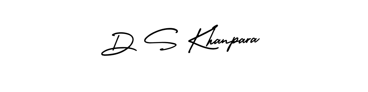 Design your own signature with our free online signature maker. With this signature software, you can create a handwritten (AmerikaSignatureDemo-Regular) signature for name D S Khanpara. D S Khanpara signature style 3 images and pictures png