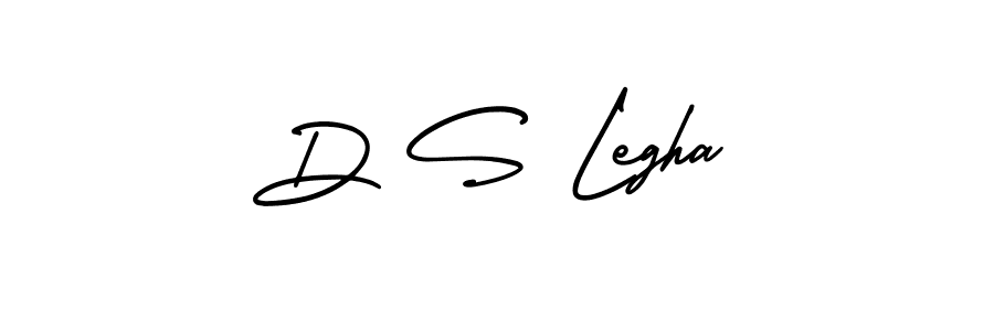 You should practise on your own different ways (AmerikaSignatureDemo-Regular) to write your name (D S Legha) in signature. don't let someone else do it for you. D S Legha signature style 3 images and pictures png
