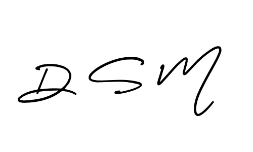 Make a beautiful signature design for name D S M. With this signature (AmerikaSignatureDemo-Regular) style, you can create a handwritten signature for free. D S M signature style 3 images and pictures png