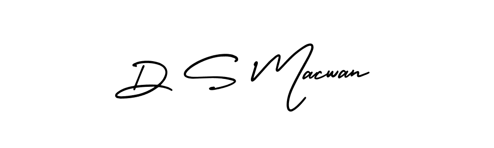 Create a beautiful signature design for name D S Macwan. With this signature (AmerikaSignatureDemo-Regular) fonts, you can make a handwritten signature for free. D S Macwan signature style 3 images and pictures png