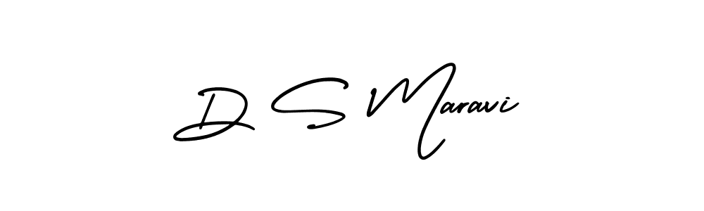 Design your own signature with our free online signature maker. With this signature software, you can create a handwritten (AmerikaSignatureDemo-Regular) signature for name D S Maravi. D S Maravi signature style 3 images and pictures png