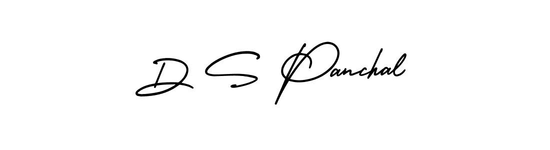 The best way (AmerikaSignatureDemo-Regular) to make a short signature is to pick only two or three words in your name. The name D S Panchal include a total of six letters. For converting this name. D S Panchal signature style 3 images and pictures png