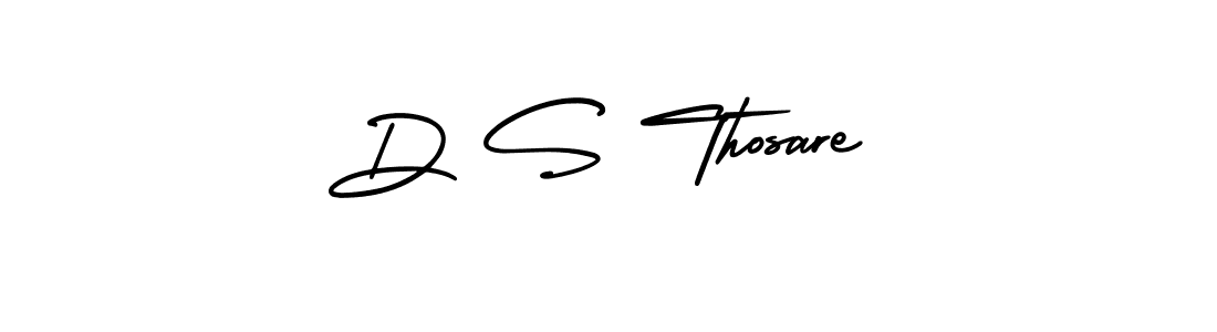 Create a beautiful signature design for name D S Thosare. With this signature (AmerikaSignatureDemo-Regular) fonts, you can make a handwritten signature for free. D S Thosare signature style 3 images and pictures png