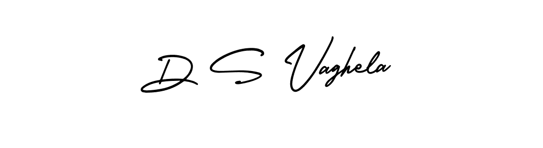 How to make D S Vaghela name signature. Use AmerikaSignatureDemo-Regular style for creating short signs online. This is the latest handwritten sign. D S Vaghela signature style 3 images and pictures png