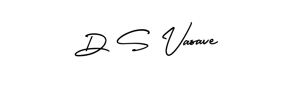 Create a beautiful signature design for name D S Vasave. With this signature (AmerikaSignatureDemo-Regular) fonts, you can make a handwritten signature for free. D S Vasave signature style 3 images and pictures png