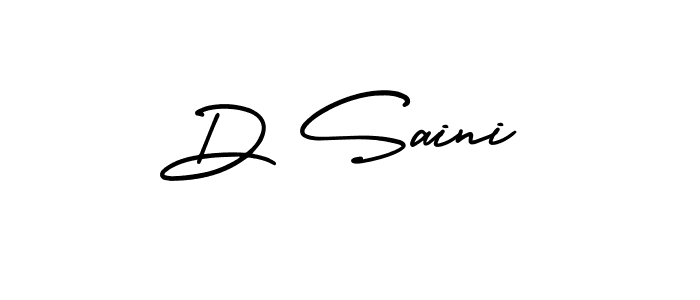 Design your own signature with our free online signature maker. With this signature software, you can create a handwritten (AmerikaSignatureDemo-Regular) signature for name D Saini. D Saini signature style 3 images and pictures png