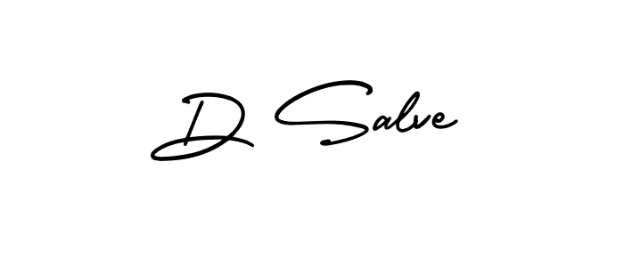 Use a signature maker to create a handwritten signature online. With this signature software, you can design (AmerikaSignatureDemo-Regular) your own signature for name D Salve. D Salve signature style 3 images and pictures png