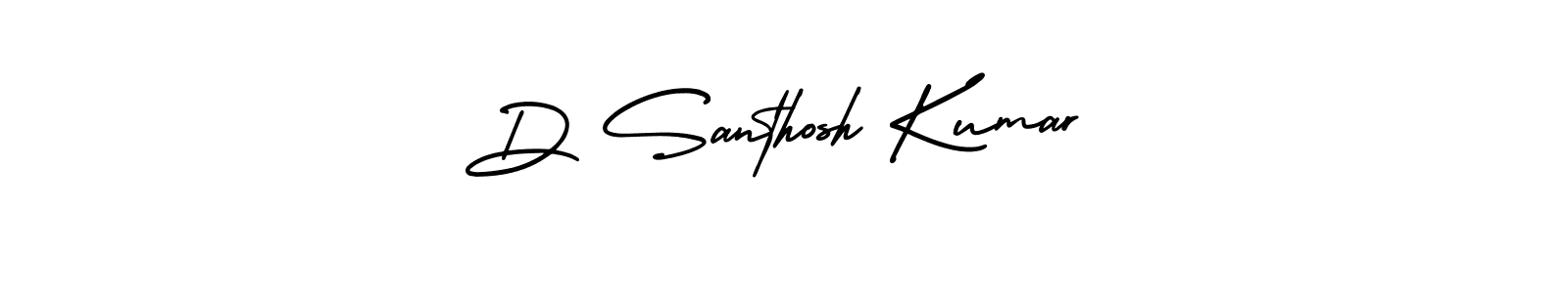 This is the best signature style for the D Santhosh Kumar name. Also you like these signature font (AmerikaSignatureDemo-Regular). Mix name signature. D Santhosh Kumar signature style 3 images and pictures png