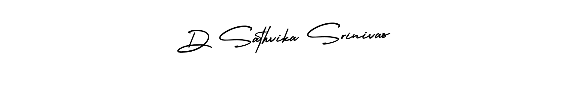 This is the best signature style for the D Sathvika Srinivas name. Also you like these signature font (AmerikaSignatureDemo-Regular). Mix name signature. D Sathvika Srinivas signature style 3 images and pictures png