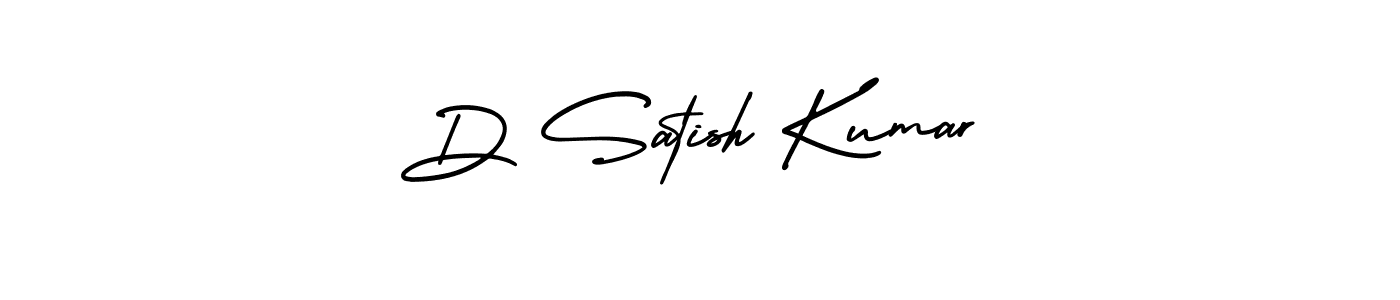 Create a beautiful signature design for name D Satish Kumar. With this signature (AmerikaSignatureDemo-Regular) fonts, you can make a handwritten signature for free. D Satish Kumar signature style 3 images and pictures png