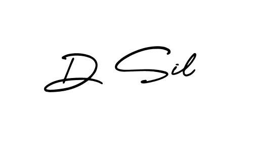 How to make D Sil name signature. Use AmerikaSignatureDemo-Regular style for creating short signs online. This is the latest handwritten sign. D Sil signature style 3 images and pictures png