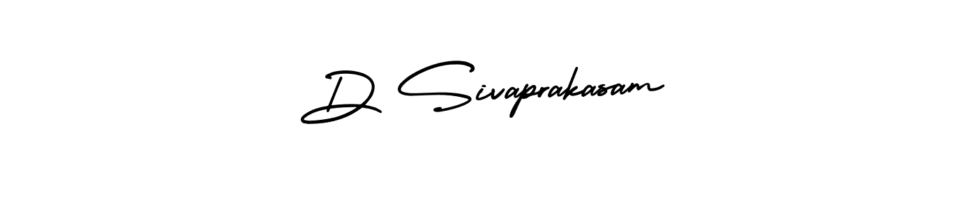 The best way (AmerikaSignatureDemo-Regular) to make a short signature is to pick only two or three words in your name. The name D Sivaprakasam include a total of six letters. For converting this name. D Sivaprakasam signature style 3 images and pictures png