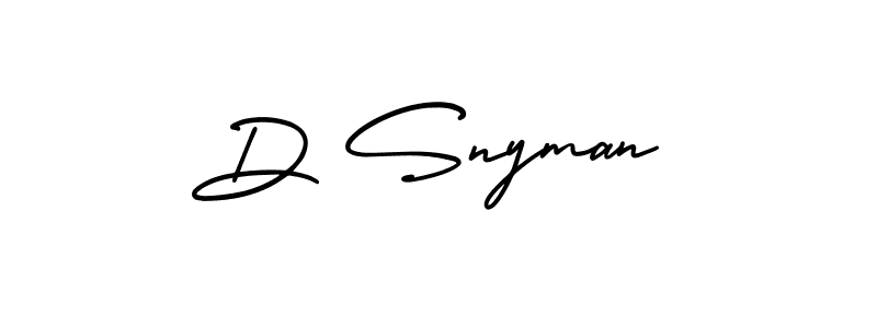 Also we have D Snyman name is the best signature style. Create professional handwritten signature collection using AmerikaSignatureDemo-Regular autograph style. D Snyman signature style 3 images and pictures png