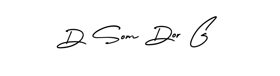 How to make D Som Dor G name signature. Use AmerikaSignatureDemo-Regular style for creating short signs online. This is the latest handwritten sign. D Som Dor G signature style 3 images and pictures png