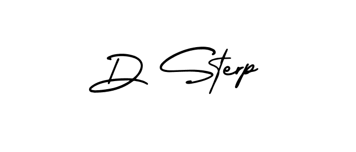 Design your own signature with our free online signature maker. With this signature software, you can create a handwritten (AmerikaSignatureDemo-Regular) signature for name D Sterp. D Sterp signature style 3 images and pictures png