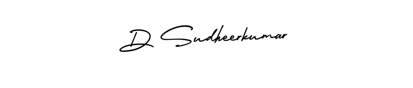 Use a signature maker to create a handwritten signature online. With this signature software, you can design (AmerikaSignatureDemo-Regular) your own signature for name D Sudheerkumar. D Sudheerkumar signature style 3 images and pictures png