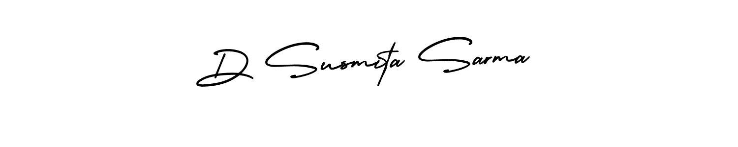 How to make D Susmita Sarma signature? AmerikaSignatureDemo-Regular is a professional autograph style. Create handwritten signature for D Susmita Sarma name. D Susmita Sarma signature style 3 images and pictures png