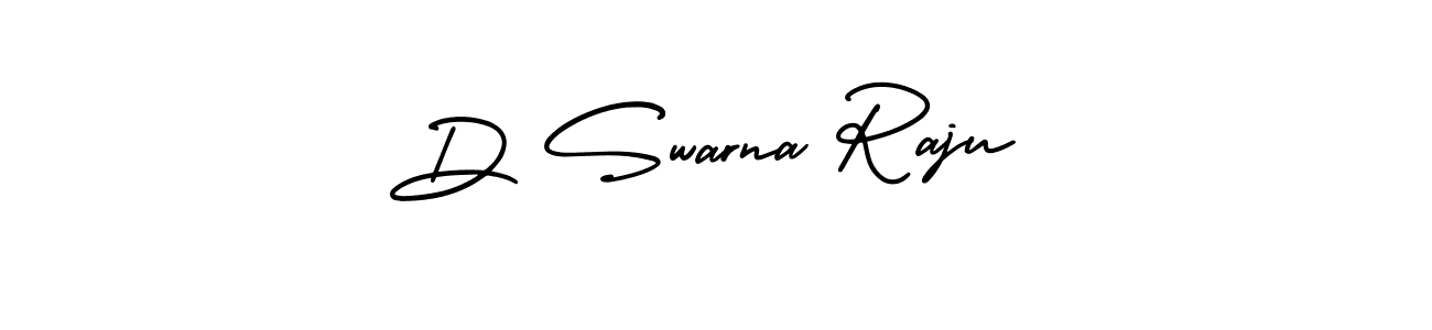 Use a signature maker to create a handwritten signature online. With this signature software, you can design (AmerikaSignatureDemo-Regular) your own signature for name D Swarna Raju. D Swarna Raju signature style 3 images and pictures png