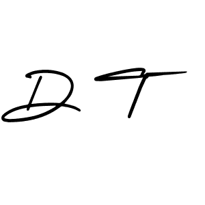 You should practise on your own different ways (AmerikaSignatureDemo-Regular) to write your name (D T) in signature. don't let someone else do it for you. D T signature style 3 images and pictures png
