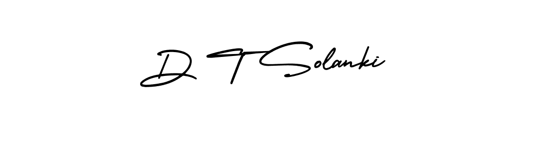 D T Solanki stylish signature style. Best Handwritten Sign (AmerikaSignatureDemo-Regular) for my name. Handwritten Signature Collection Ideas for my name D T Solanki. D T Solanki signature style 3 images and pictures png