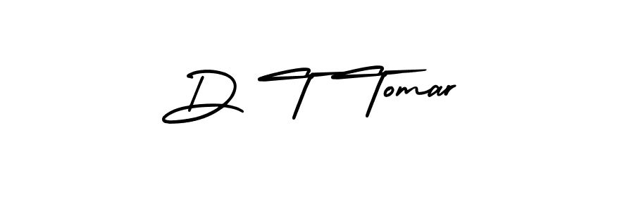 How to make D T Tomar name signature. Use AmerikaSignatureDemo-Regular style for creating short signs online. This is the latest handwritten sign. D T Tomar signature style 3 images and pictures png