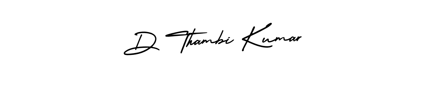 Also You can easily find your signature by using the search form. We will create D Thambi Kumar name handwritten signature images for you free of cost using AmerikaSignatureDemo-Regular sign style. D Thambi Kumar signature style 3 images and pictures png
