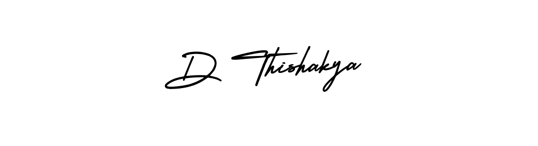 Make a beautiful signature design for name D Thishakya. With this signature (AmerikaSignatureDemo-Regular) style, you can create a handwritten signature for free. D Thishakya signature style 3 images and pictures png