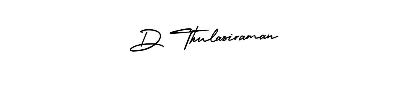 This is the best signature style for the D Thulasiraman name. Also you like these signature font (AmerikaSignatureDemo-Regular). Mix name signature. D Thulasiraman signature style 3 images and pictures png