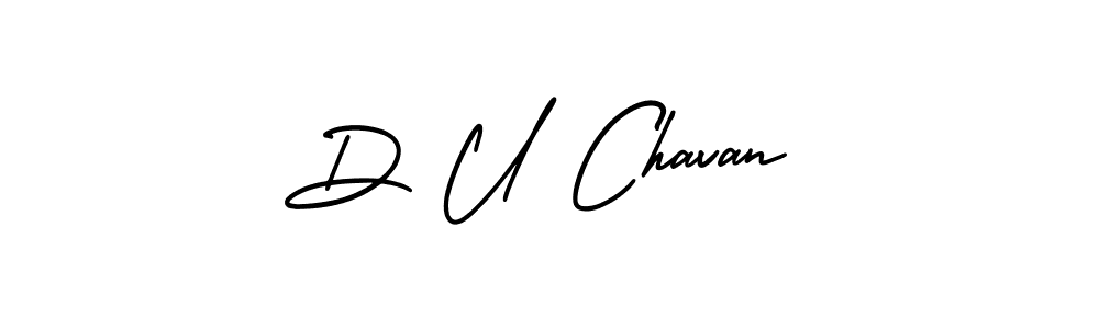 Make a beautiful signature design for name D U Chavan. With this signature (AmerikaSignatureDemo-Regular) style, you can create a handwritten signature for free. D U Chavan signature style 3 images and pictures png