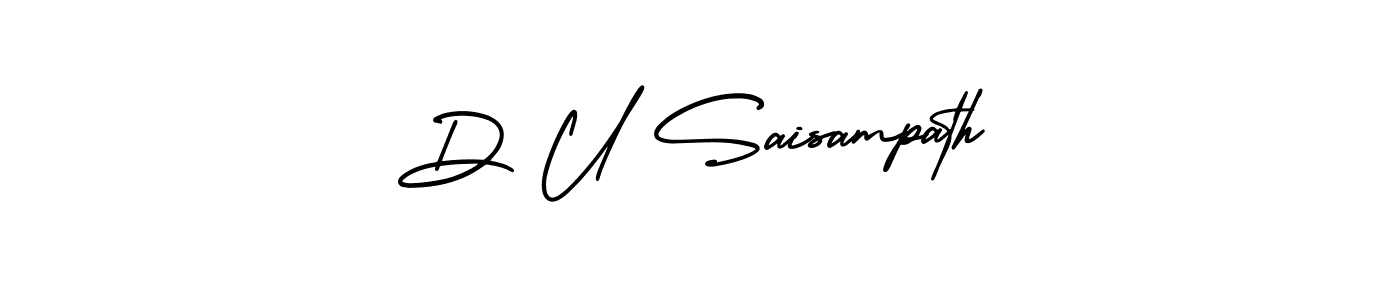 Create a beautiful signature design for name D U Saisampath. With this signature (AmerikaSignatureDemo-Regular) fonts, you can make a handwritten signature for free. D U Saisampath signature style 3 images and pictures png