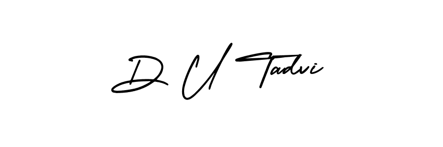 if you are searching for the best signature style for your name D U Tadvi. so please give up your signature search. here we have designed multiple signature styles  using AmerikaSignatureDemo-Regular. D U Tadvi signature style 3 images and pictures png