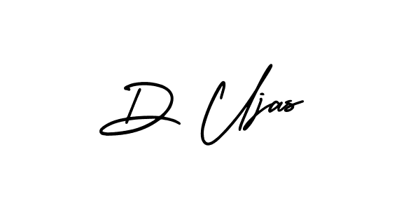 AmerikaSignatureDemo-Regular is a professional signature style that is perfect for those who want to add a touch of class to their signature. It is also a great choice for those who want to make their signature more unique. Get D Ujas name to fancy signature for free. D Ujas signature style 3 images and pictures png