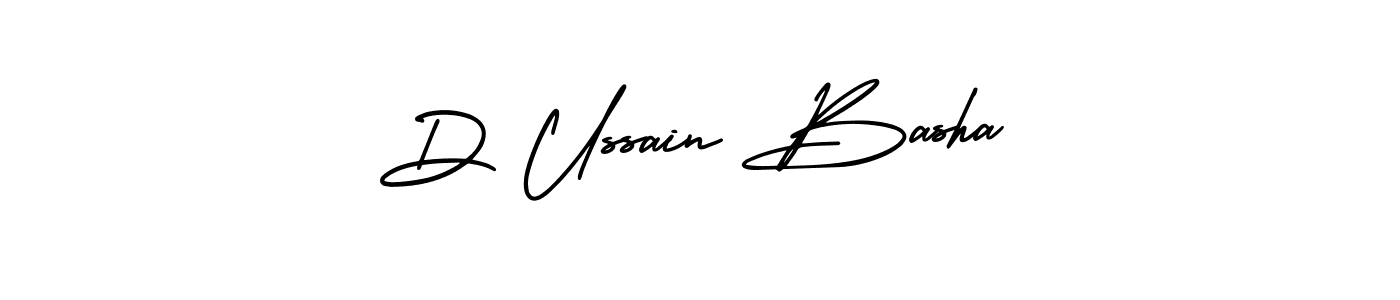D Ussain Basha stylish signature style. Best Handwritten Sign (AmerikaSignatureDemo-Regular) for my name. Handwritten Signature Collection Ideas for my name D Ussain Basha. D Ussain Basha signature style 3 images and pictures png