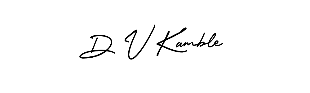 AmerikaSignatureDemo-Regular is a professional signature style that is perfect for those who want to add a touch of class to their signature. It is also a great choice for those who want to make their signature more unique. Get D V Kamble name to fancy signature for free. D V Kamble signature style 3 images and pictures png