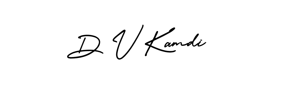 AmerikaSignatureDemo-Regular is a professional signature style that is perfect for those who want to add a touch of class to their signature. It is also a great choice for those who want to make their signature more unique. Get D V Kamdi name to fancy signature for free. D V Kamdi signature style 3 images and pictures png