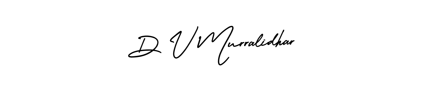 Make a beautiful signature design for name D V Murralidhar. With this signature (AmerikaSignatureDemo-Regular) style, you can create a handwritten signature for free. D V Murralidhar signature style 3 images and pictures png