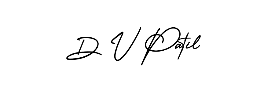 You should practise on your own different ways (AmerikaSignatureDemo-Regular) to write your name (D V Patil) in signature. don't let someone else do it for you. D V Patil signature style 3 images and pictures png