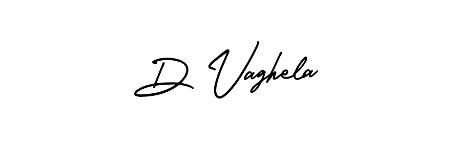 D Vaghela stylish signature style. Best Handwritten Sign (AmerikaSignatureDemo-Regular) for my name. Handwritten Signature Collection Ideas for my name D Vaghela. D Vaghela signature style 3 images and pictures png