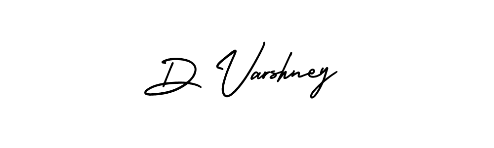 How to make D Varshney name signature. Use AmerikaSignatureDemo-Regular style for creating short signs online. This is the latest handwritten sign. D Varshney signature style 3 images and pictures png